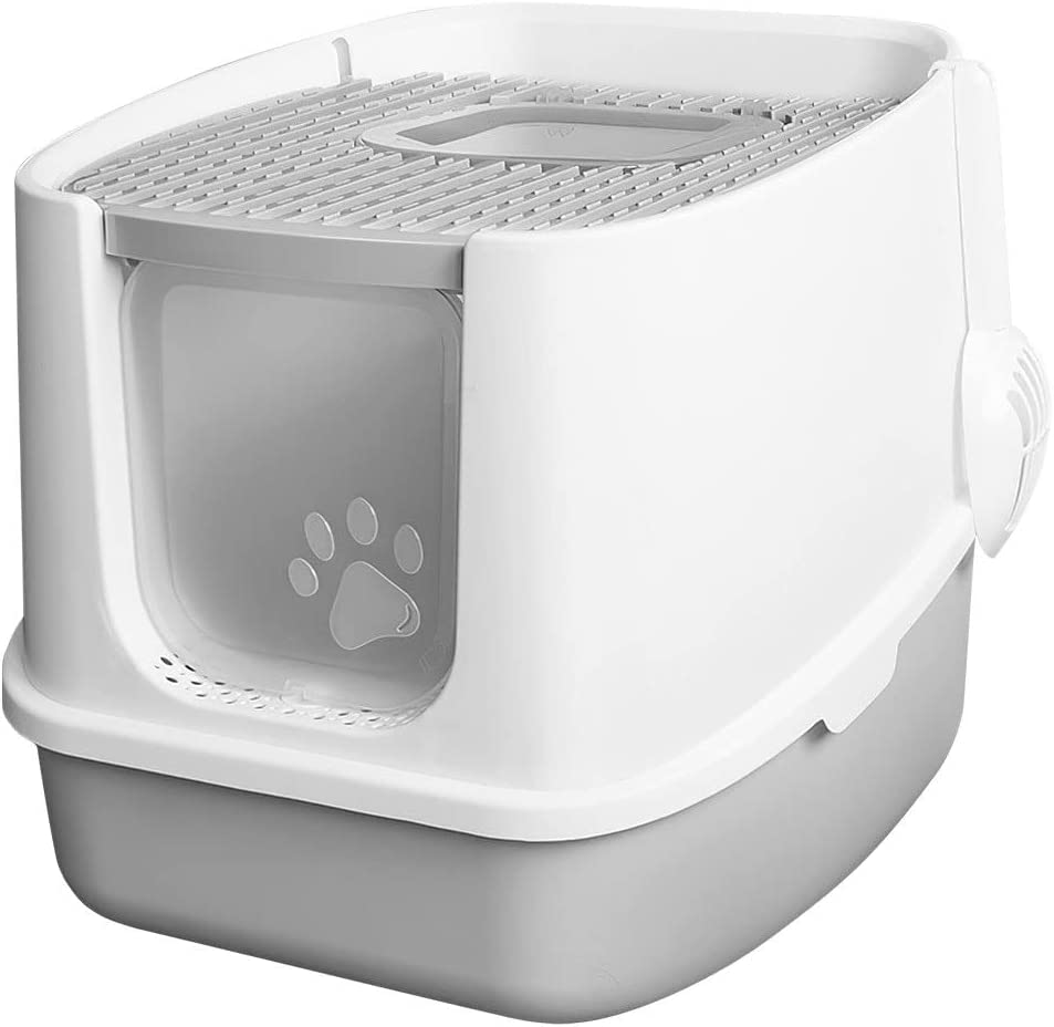 Fully Enclosed Hooded Cat Litter Box Kitty Litter Box Cat Litter House Toilet image number 5