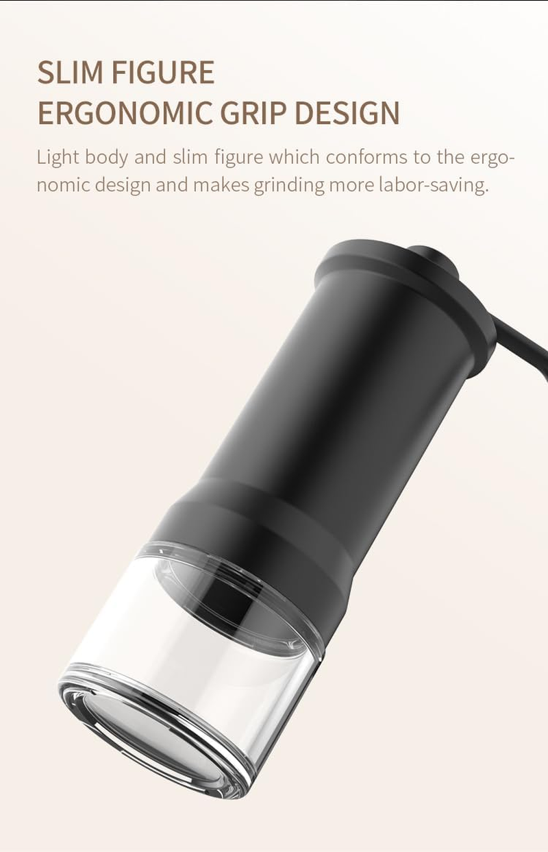 Portable Coffee Grinder Conical Burr for Espresso French Press Pour over Double Bearing Internal Adjustment Capacity 25G (Stainless Steel Burrs) image number 5