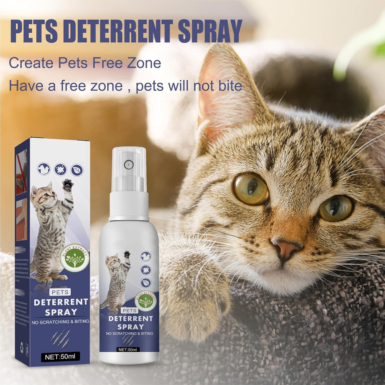 Scratch Protection Spray for Cats, Scratch-Resistant Spray, Scratch Protection for Cats, Dogs, Anti-Scratch Spray for Cats, 50 Ml Cat anti Scratch Spray with Glue on One Side (3 Metres Long and 5 Cm image number 4