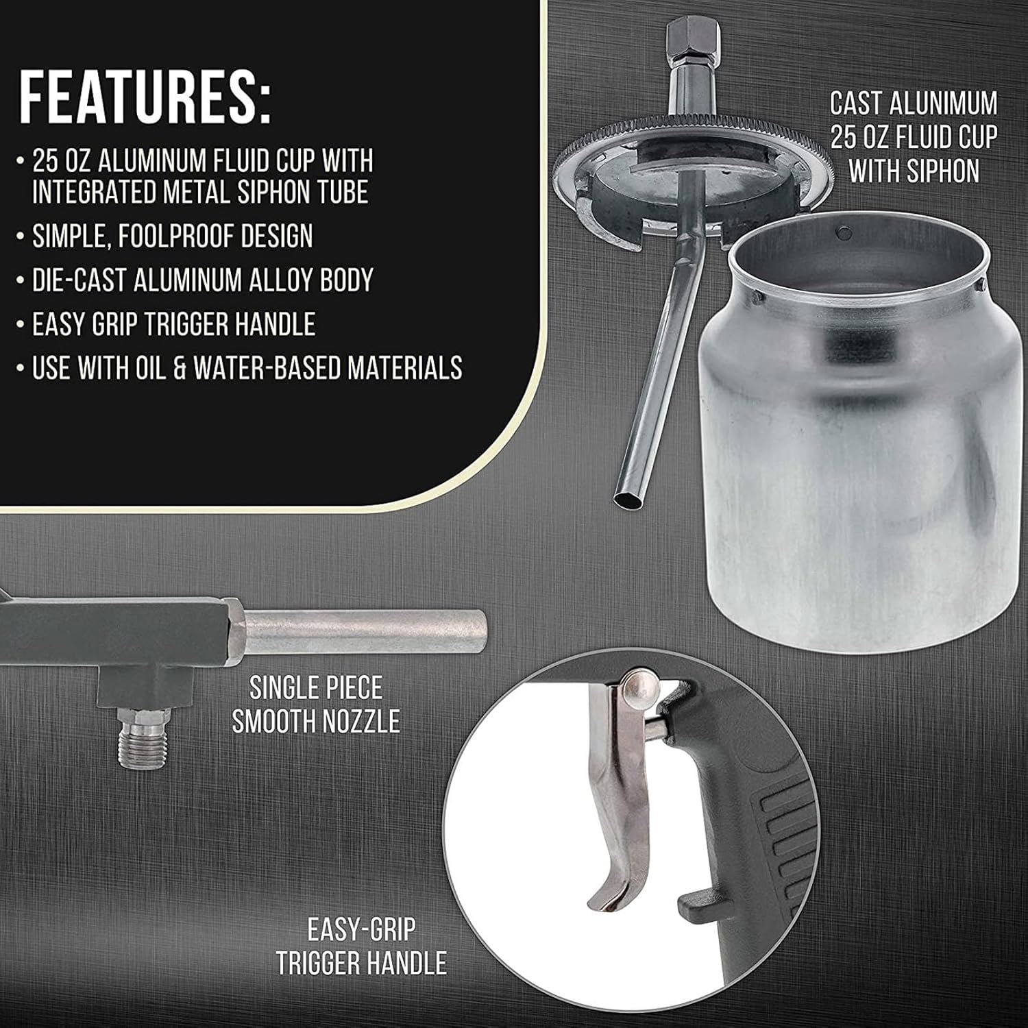 PS-6R Sand Gun Kit with Recovery System, 750Cc Aluminium Pot, Air Compressor Sandblaster Tool for Metal, Wood, Surface Polishing, 10.0 Bar Working Pressure image number 6