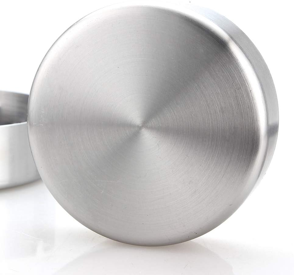 Pack of 4 round Stainless Steel Cigarette Ashtray Set for Outdoor and Home (Medium) image number 6