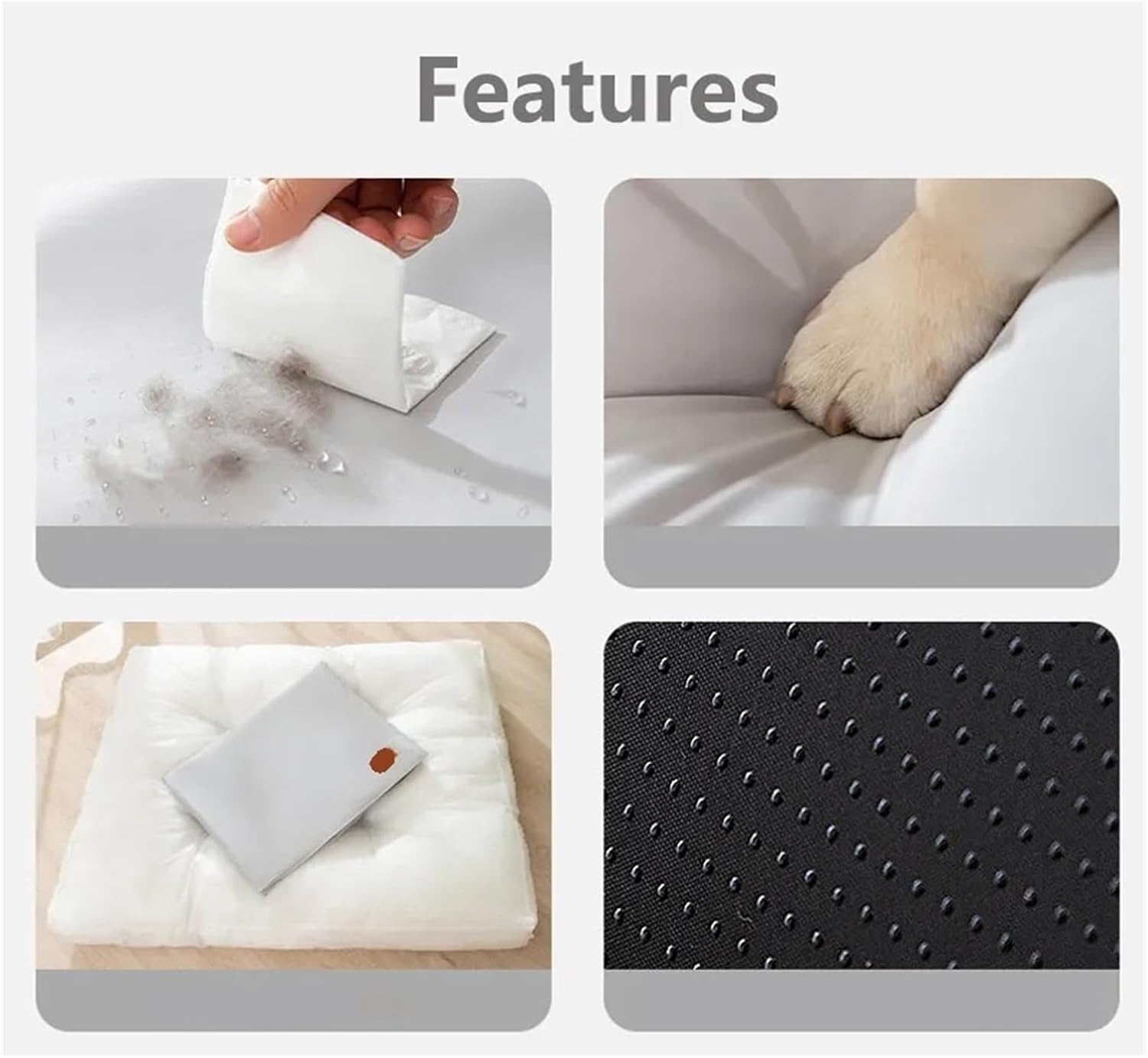 Pet Bed Dog Bed Mat Removable Pet Sleeping Mat Small Medium Dogs Cats Soft Dog Kennel House Pet Comfort (Color : Grey, Size : 55X40X7Cm) image number 2