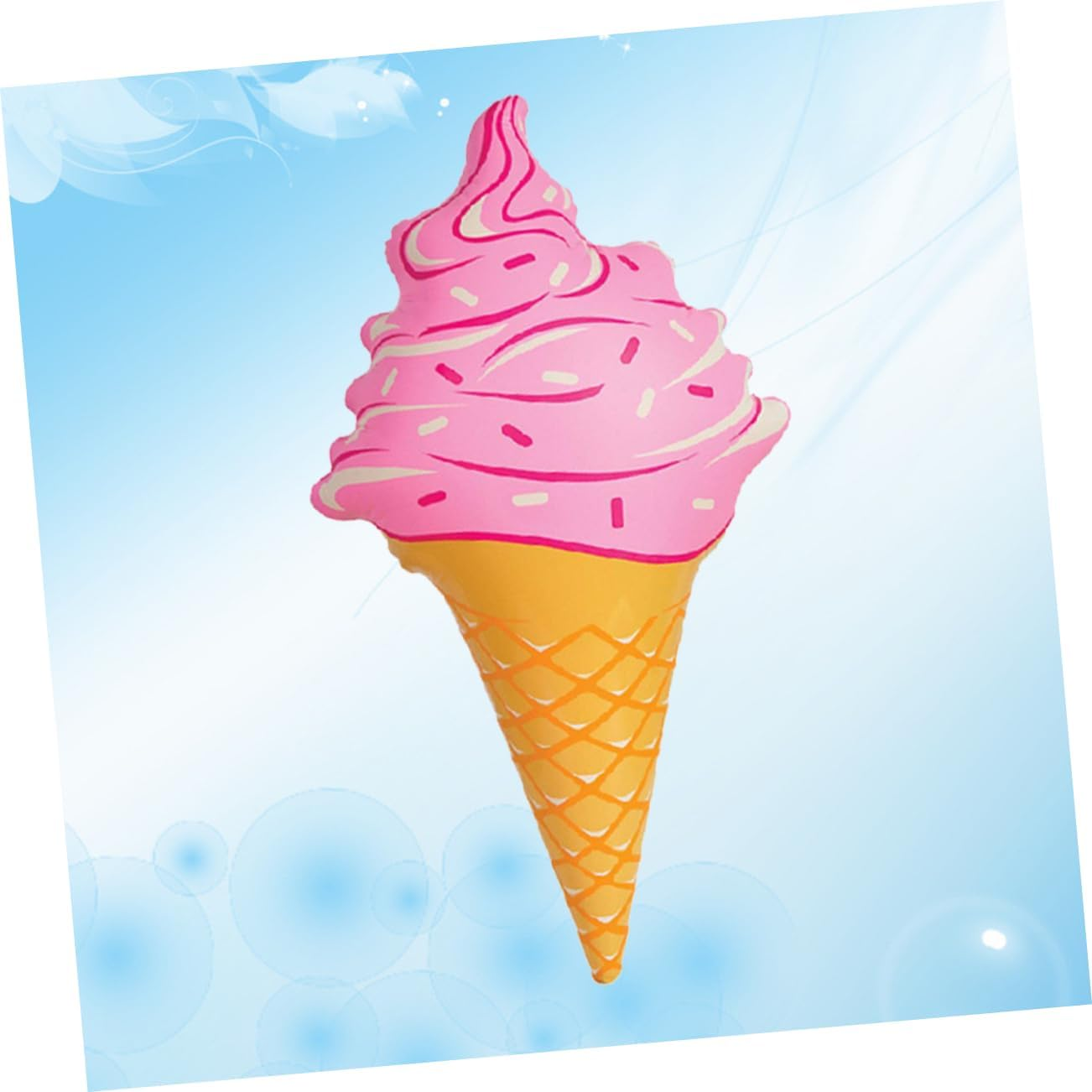 Inflatable Ice Cream Pool Float Swimming Toy for Girls Women PVC Pink Water Play Summer Beach Inflatable Pool Toy