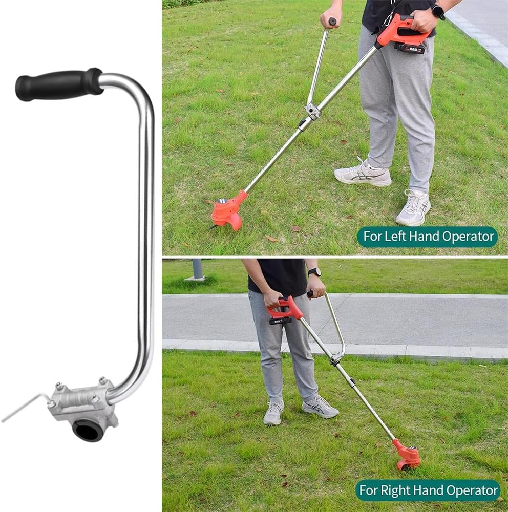 String Trimmer Handle, 15.7" Lawn Mower Handle, Weedeater Extension Ergonomic Trimmer Grip, Weed Wacker Attachments with Adjustable Shoulder Strap for Lawn Care, Landscaping, Yard Trimming image number 1