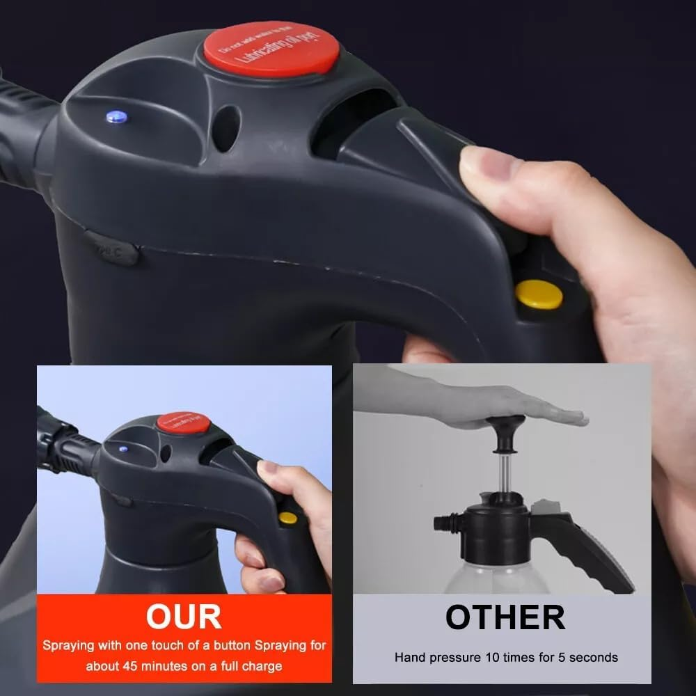 Electric Powerful Foam Sprayer 2L Rechargeable Car Wash Foamer for Car Wash image number 6