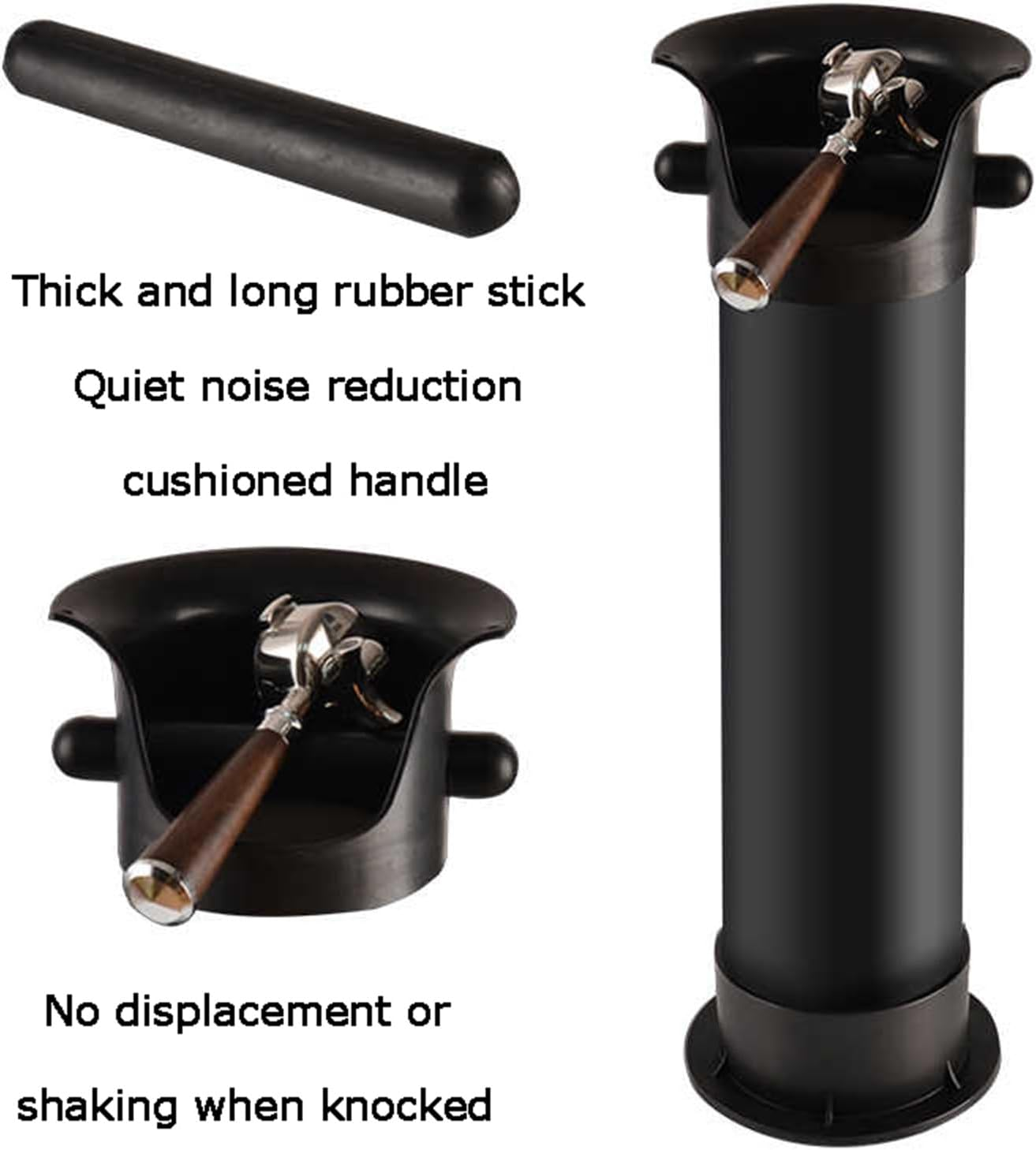 Floor Standing Grounds Bucket,17L Espresso Dump Bin, with 25 Garbage Bags and Towel, for Milk Tea Shop Teahouse Bar image number 1