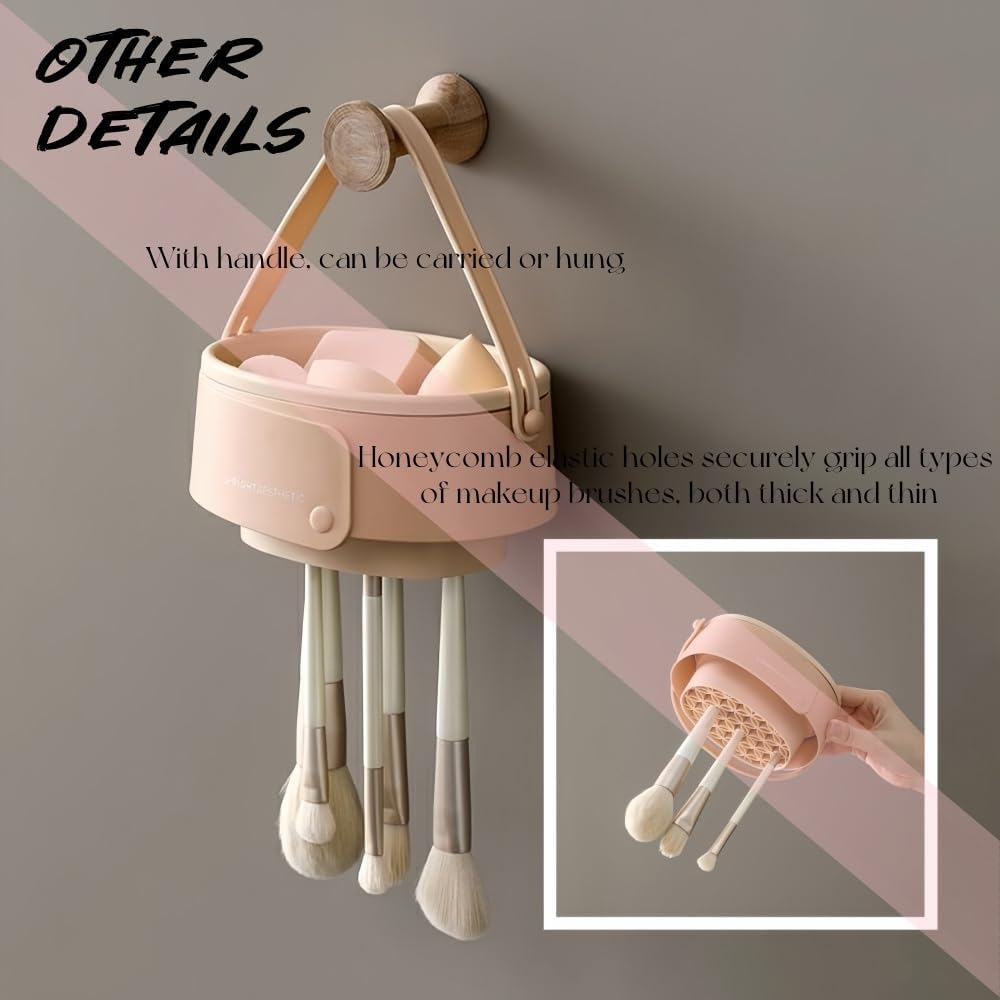 Dannisly Collapsible Makeup Brush Cleaner Mat 3 in 1 Silicone Makeup Brush Cleaner Bowl Cosmetic Brushes Cleaning Tool Organizer for Storage and Air Drying image number 5