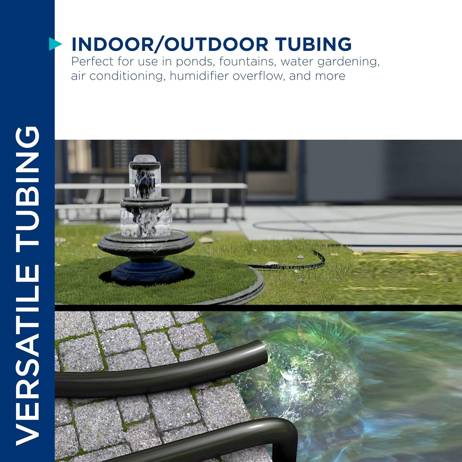 Alpine Corporation 100 Ft. PVC Tubing with 3/8" inside Diameter for Ponds and Fountains, Black image number 2