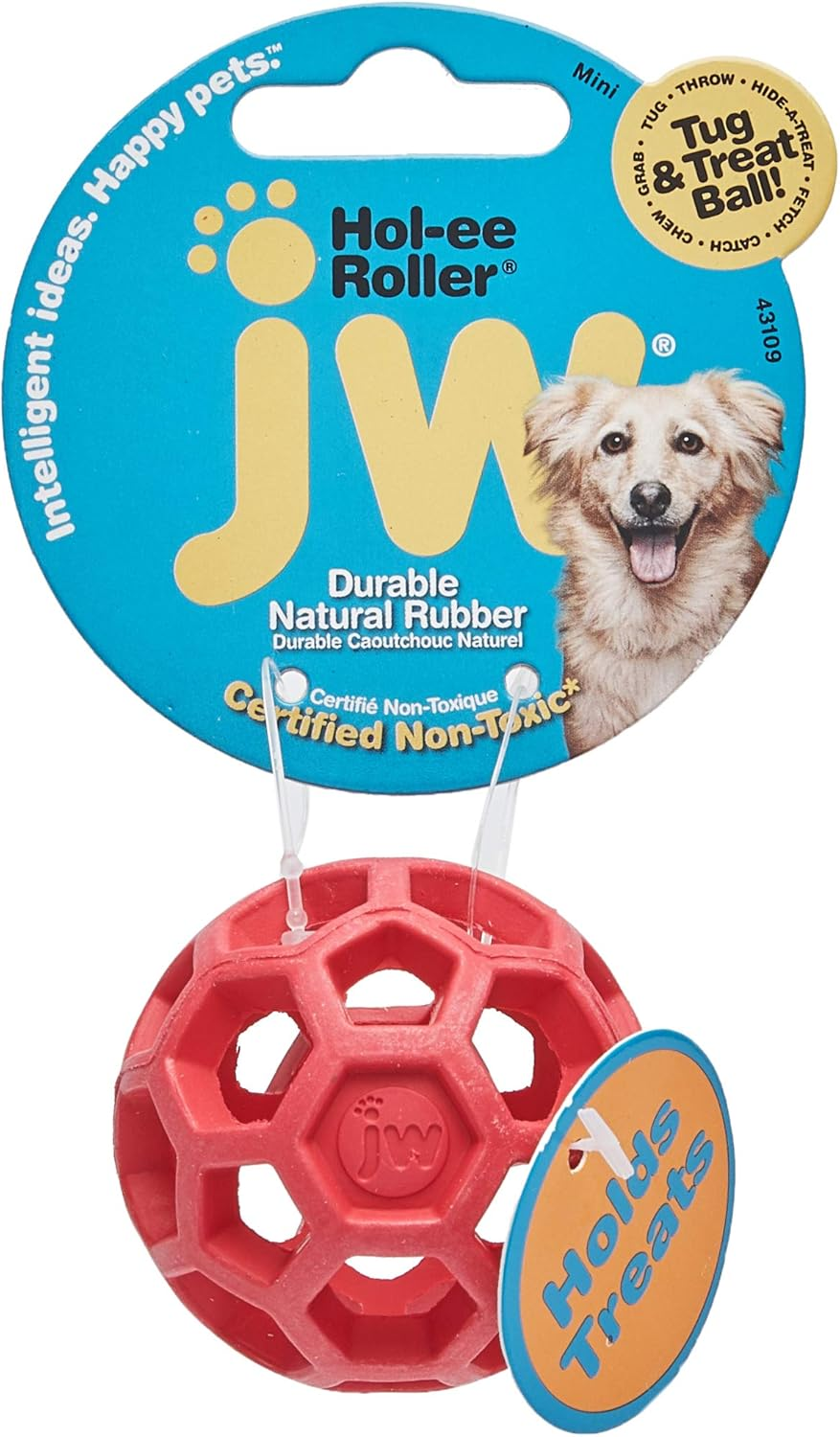 JW Pet Company Mini Hol-Ee Roller Dog Toy Colors Vary