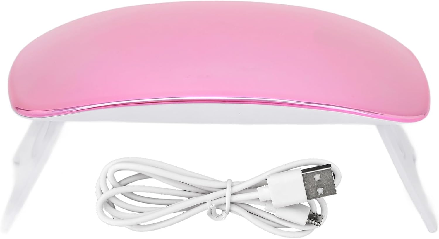 Nail Lamp, Fast Curing 6W Handheld UV Nail Light for Home (Colorful Pink)