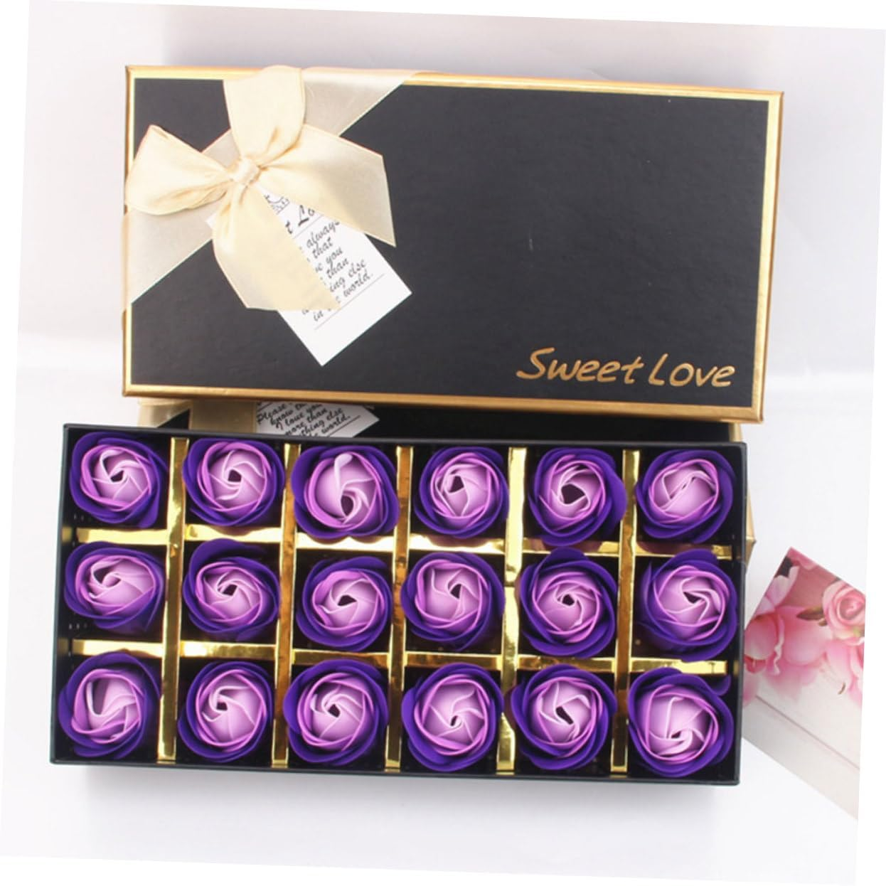 Minkissy 2Boxes Flower Soap Mothers Day Present Box Rose image number 4