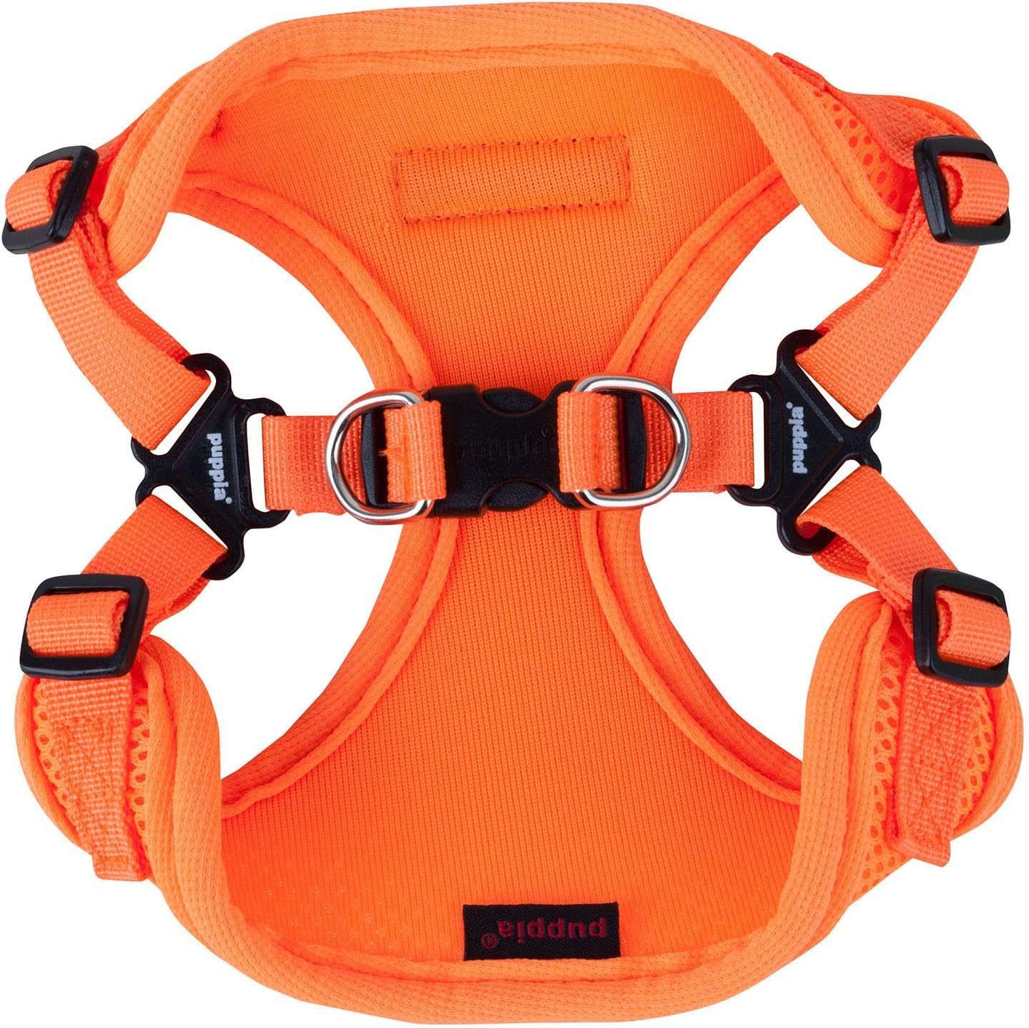 Puppia Authentic Neon Soft Harness C, Large, Orange image number 1