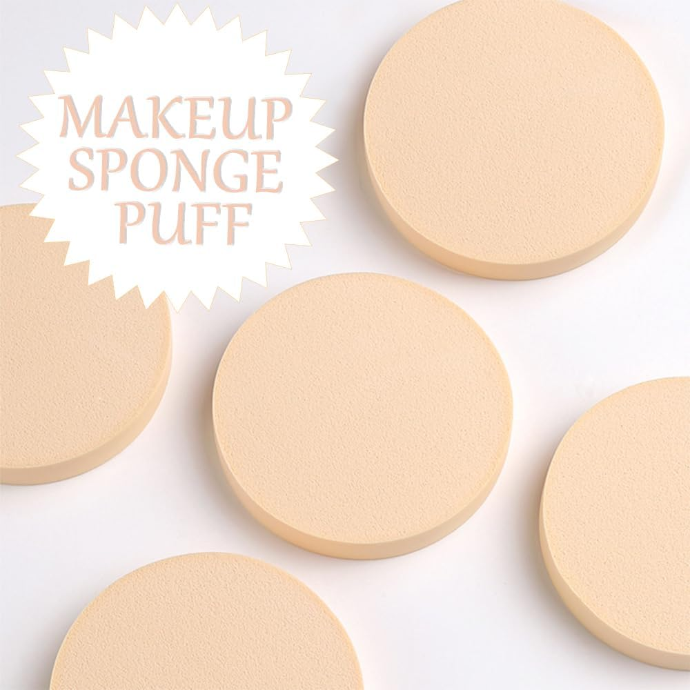BAVALIN 12 Pcs Makeup Sponge - round Latex Sponges Washable Cosmetic Sponges Powder Puff Foundation Sponges Applicator Face Paint Sponge for Liquid Foundation, Creams, and Powders image number 5