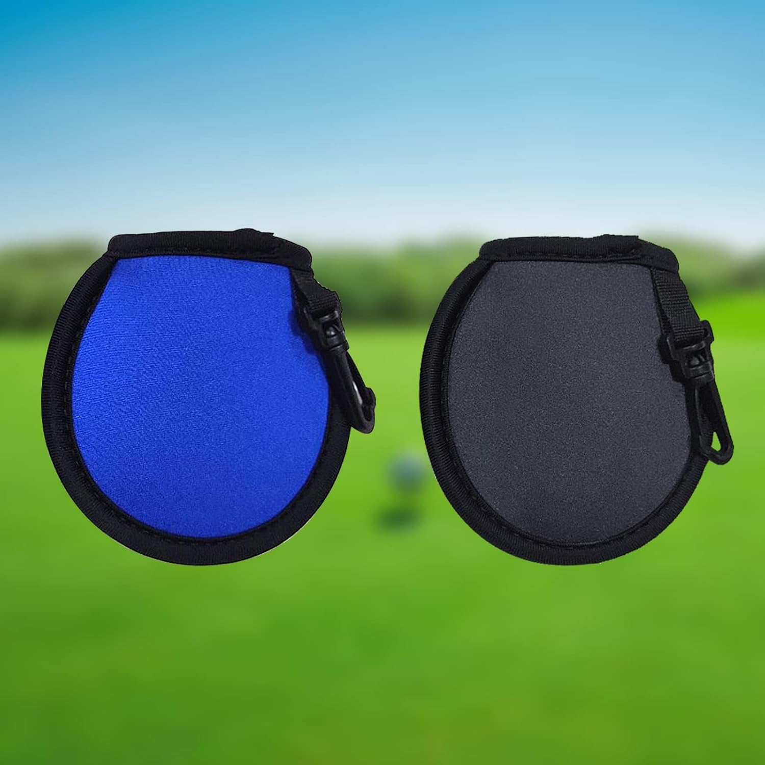 JDFHFGB Golf Ball Cleaner Pouch, 2 Pack Golf Ball Washer Pocket Pouch with Carabiner, Golf Ball Bag, Golf Accessories, Golf Gifts for Men, Mens Gifts, Fit for Golf Carts Belt Golf Bag image number 1