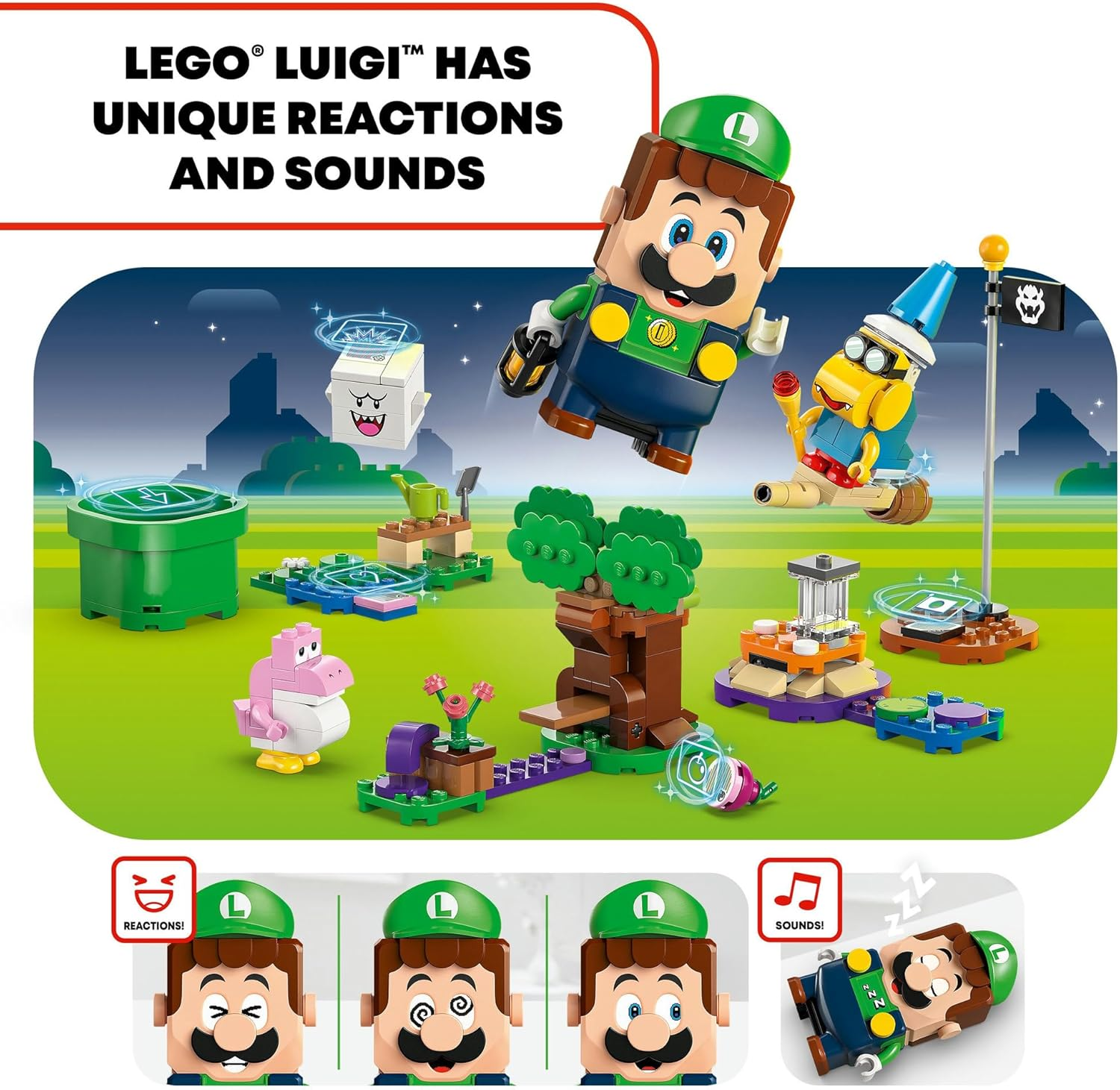 LEGO Super Mario Adventures with Interactive Luigi Toy for 6 plus Year Old Boys & Girls, Building Set with a Pink Baby Yoshi Figure, Creative Kids' Toys for Gaming Fans 71440 image number 3