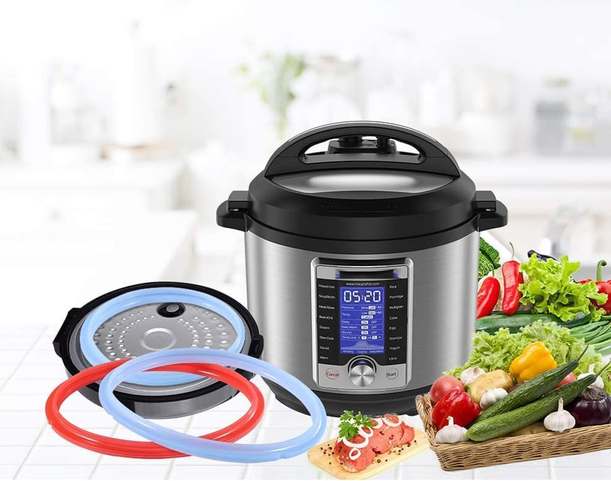 Silicone Sealing Rings for Instant Pot, Pressure Cooker Replacement Seal (For 8QT) image number 1