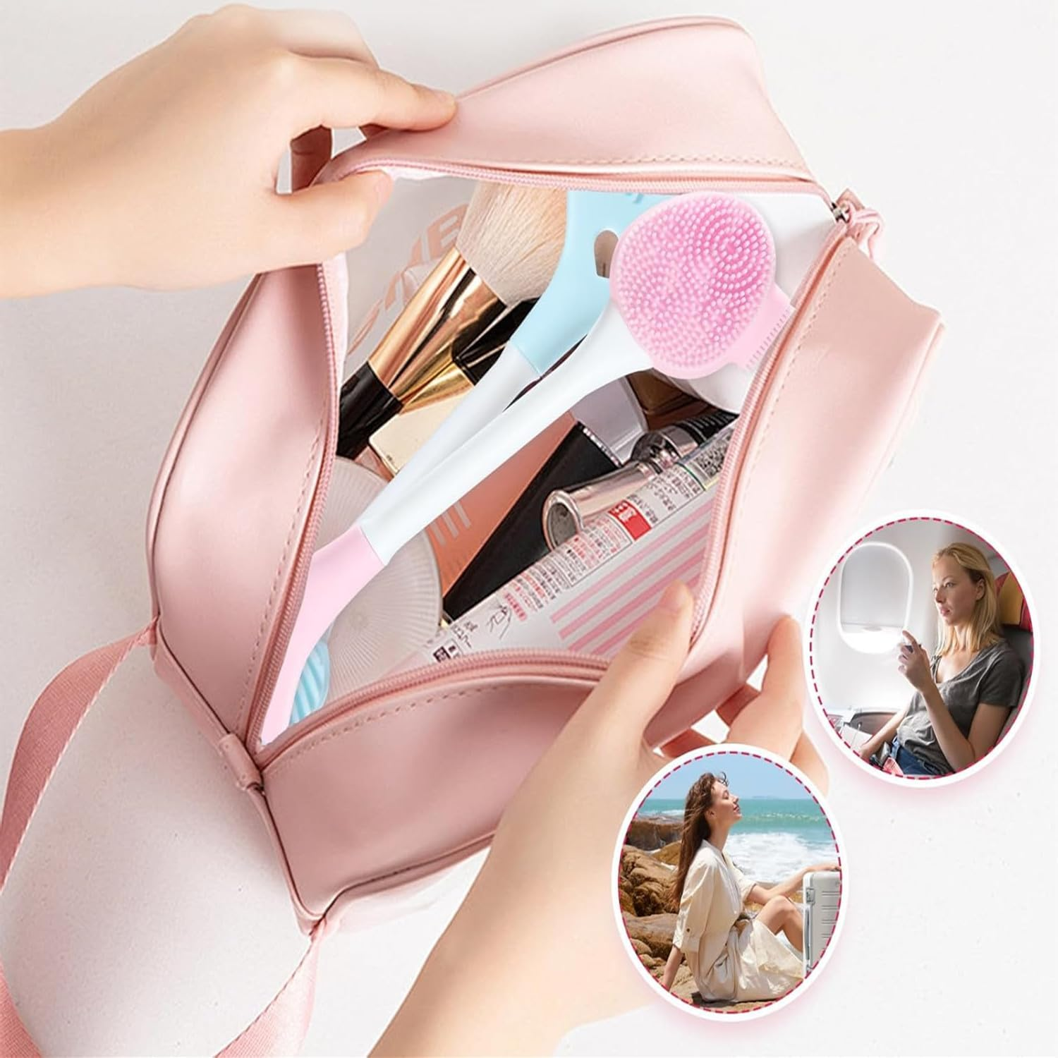 2 Packs Silicone Face Scrubber Exfoliator, Face Mask Brush Applicator, Facial Cleansing Brush, Pore Cleaning Brush, Pore Scrubber for Face