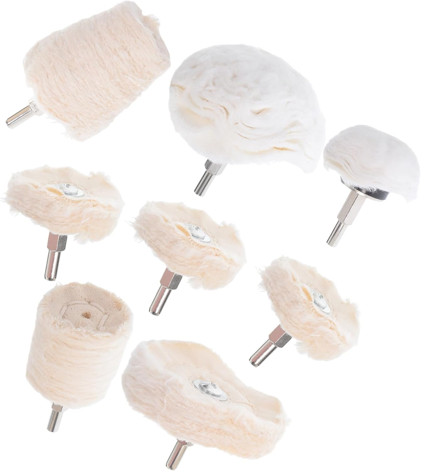 NAMOARLY 8Pcs Efficient Car Polishing Kit Cotton Polishing Wheels Metal Grinding Buffing Tools for Versatile Use image number 1