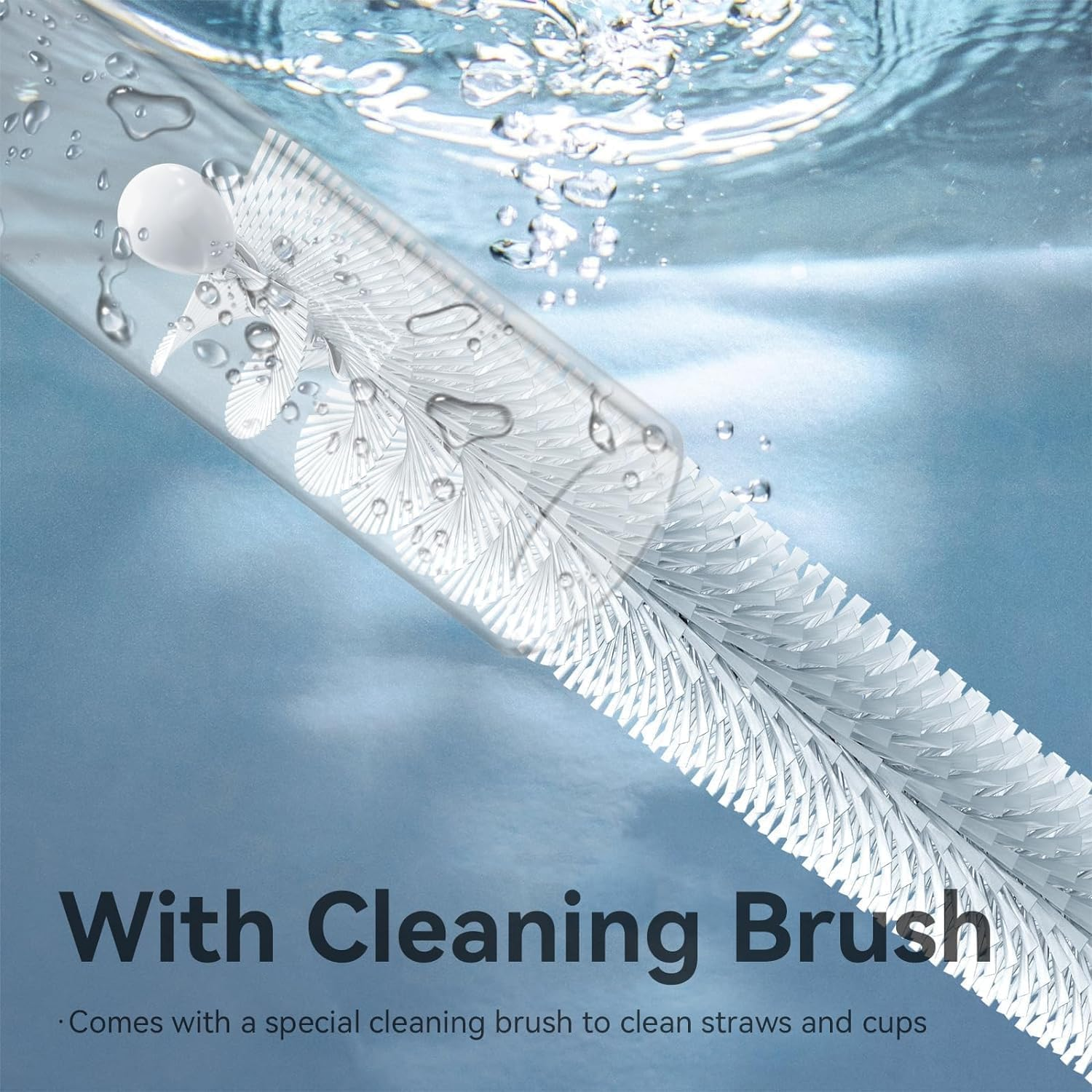 6 PCS Replacement Straws for Owala Freesip 32Oz Water Bottle,Reusable Plastic Straws with Cleaning Brush for Owala 24 Oz Plastic Straw Travel Sports Cup Accessories, Clear image number 6