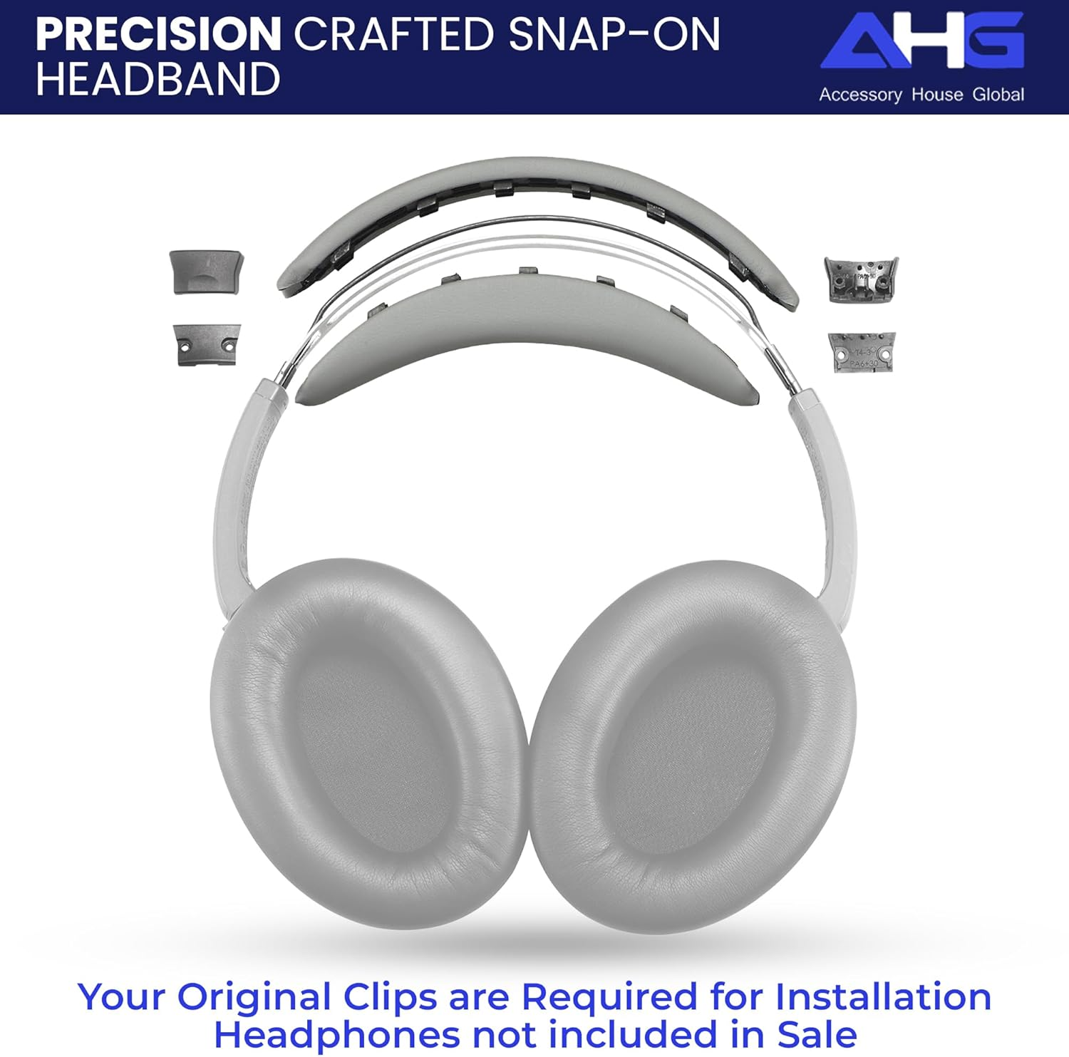Replacement QC35 / QC35 Ii Earpads and QC35 Headband / QC35 Ii Headband V3 Pad Cushion Compatible with Bose Quietcomfort 35 (QC35) and Bose Quietcomfort 35 Ii (QC35 Ii) Headphones (Grey) image number 6