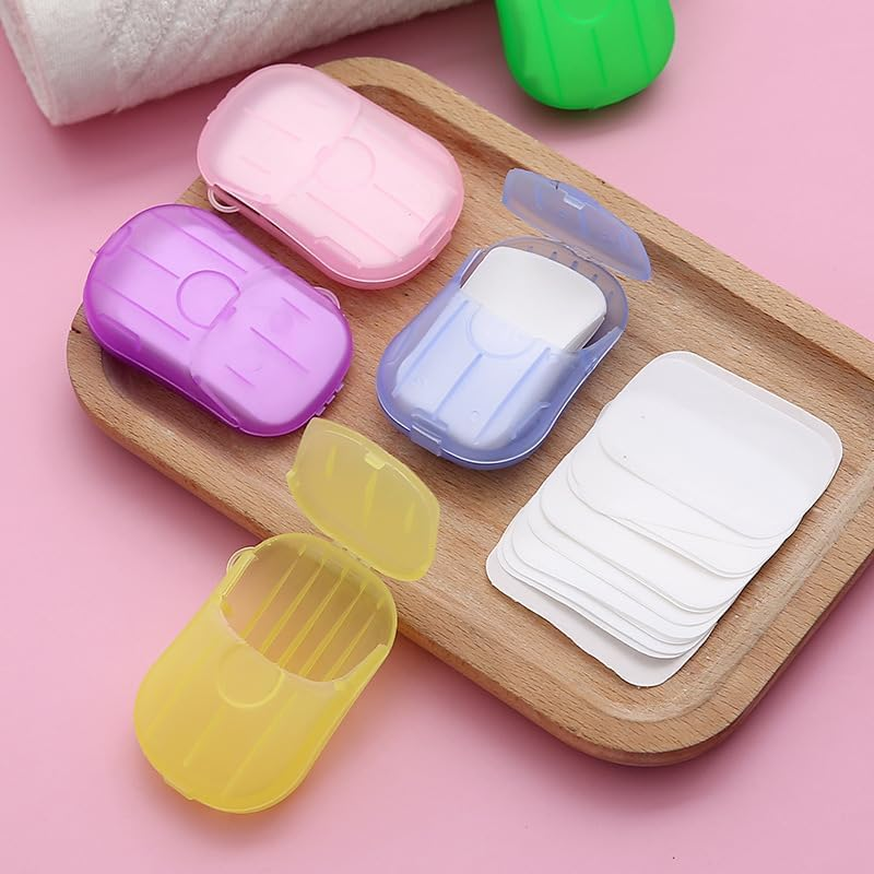 Zenarao 5 Boxes Sheets Colorful Disposable Soap Paper Hand Cleaner Fragrance Mini Color Soap Paper for School Indoor, Outdoor, Travel, Camping Hiking Soap Sheets image number 1