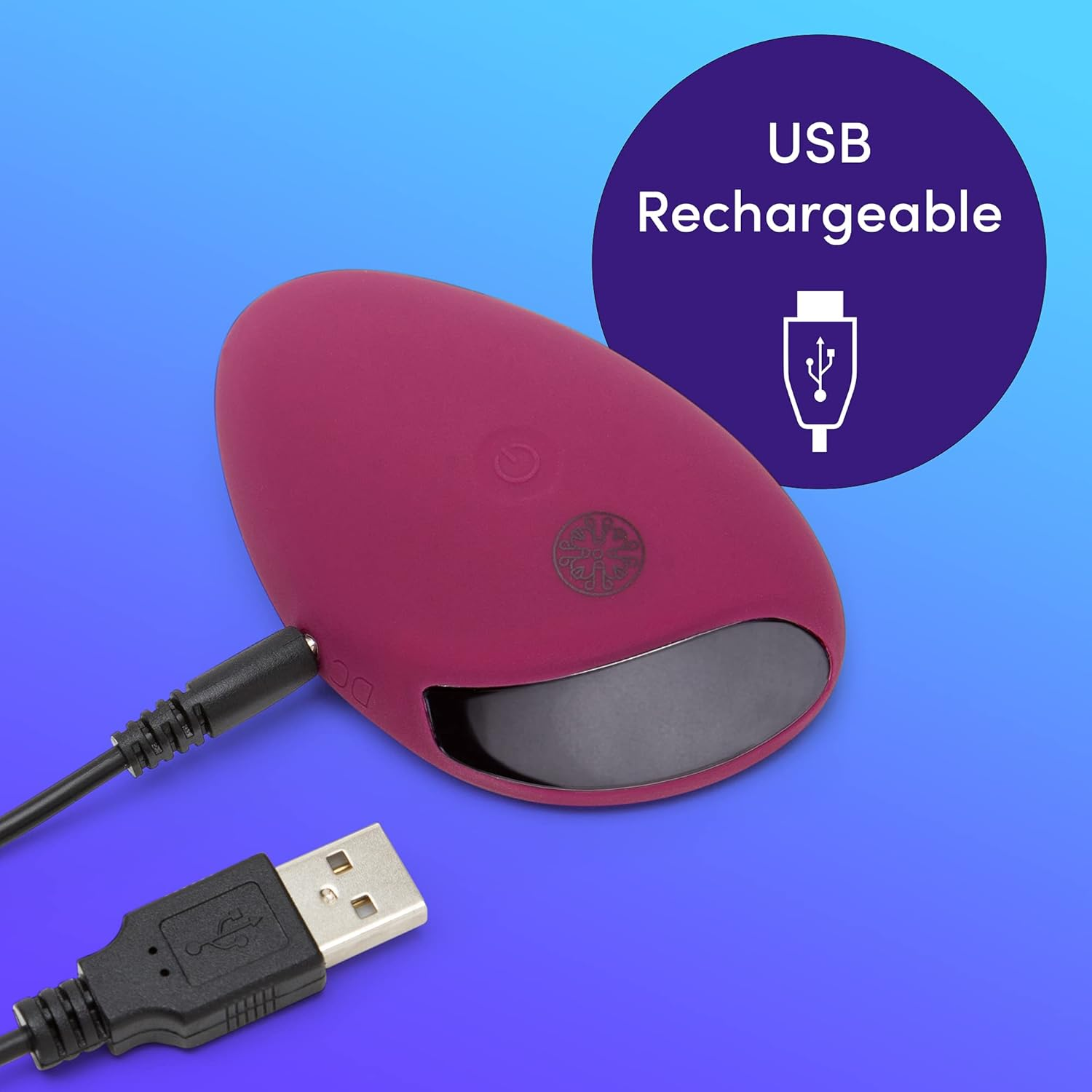 Lovehoney Mantric Purple Pebble Vibrator with 7 Functions - Whisper Quiet and Powerful - USB Rechargeable & 100% Waterproof - 3.5 Inch image number 4