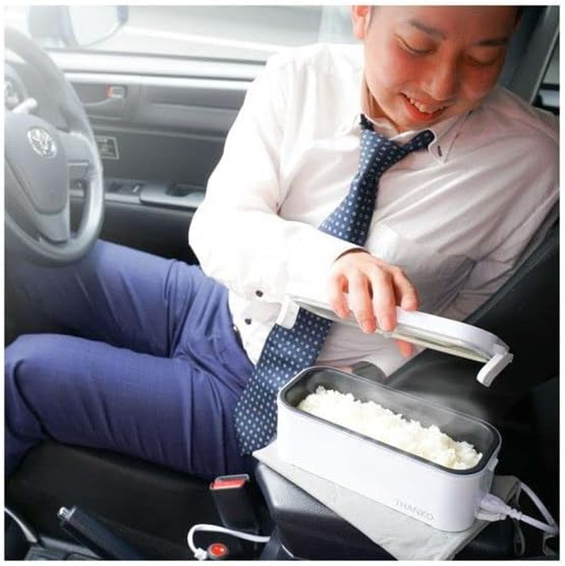 THANKO TKLUN21W Car Use 12 V Bento Box Rice Cooker
