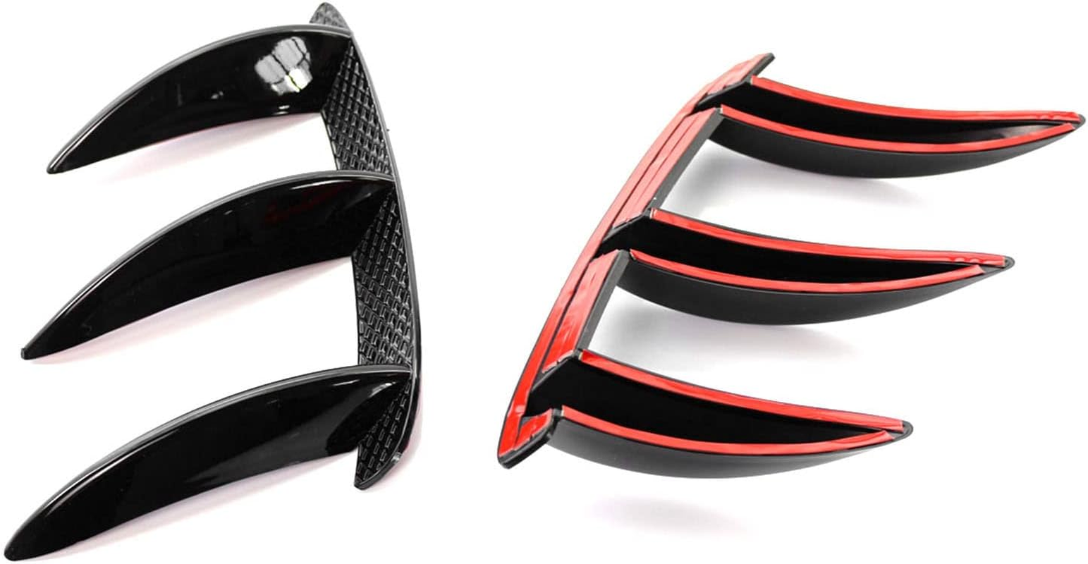 RAYWE 1 Pair Car Rear Lip Bumper Canards Vents Replacement for Mercedes Benz W176 A200 A250 A45 AMG image number 4