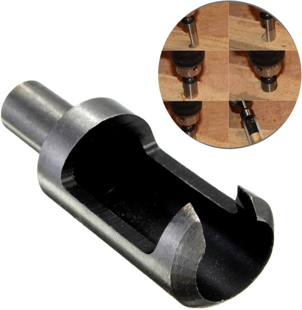 Bestgle 8 Pcs Wood Plug Cutter Cutting Tool Carbon Steel Straight and Tapered Taper Drill Bit Set Woodworking Hole Saw Tool, 5/8" 1/2" 3/8" 1/4" image number 4