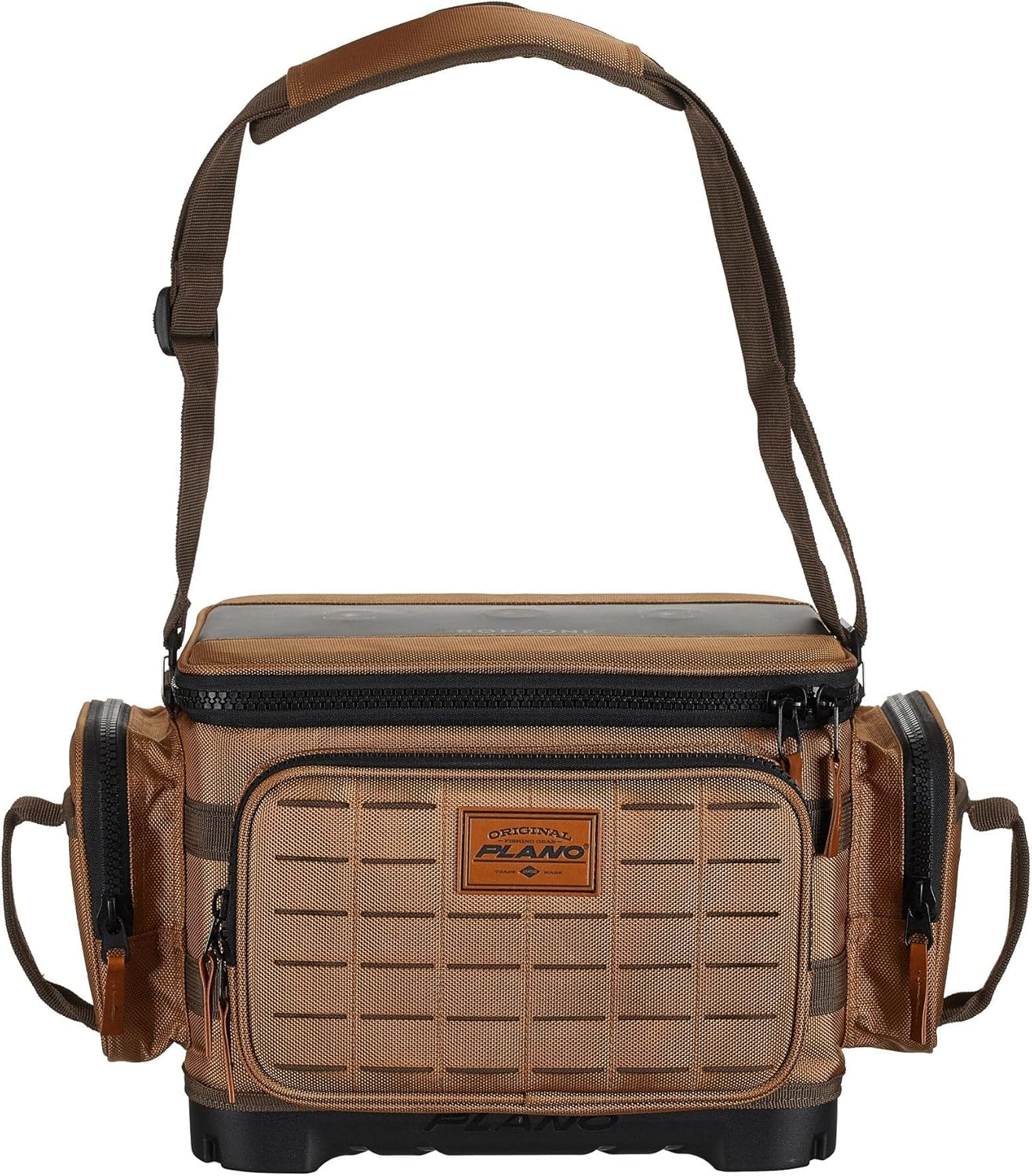 Plano Guide Series 3600 Tackle Bag, Medium, Beige 1680 Denier Fabric with Waterproof Base, Includes 5 Stowaway Utility Boxes, Premium Fishing Storage for Baits & Lures