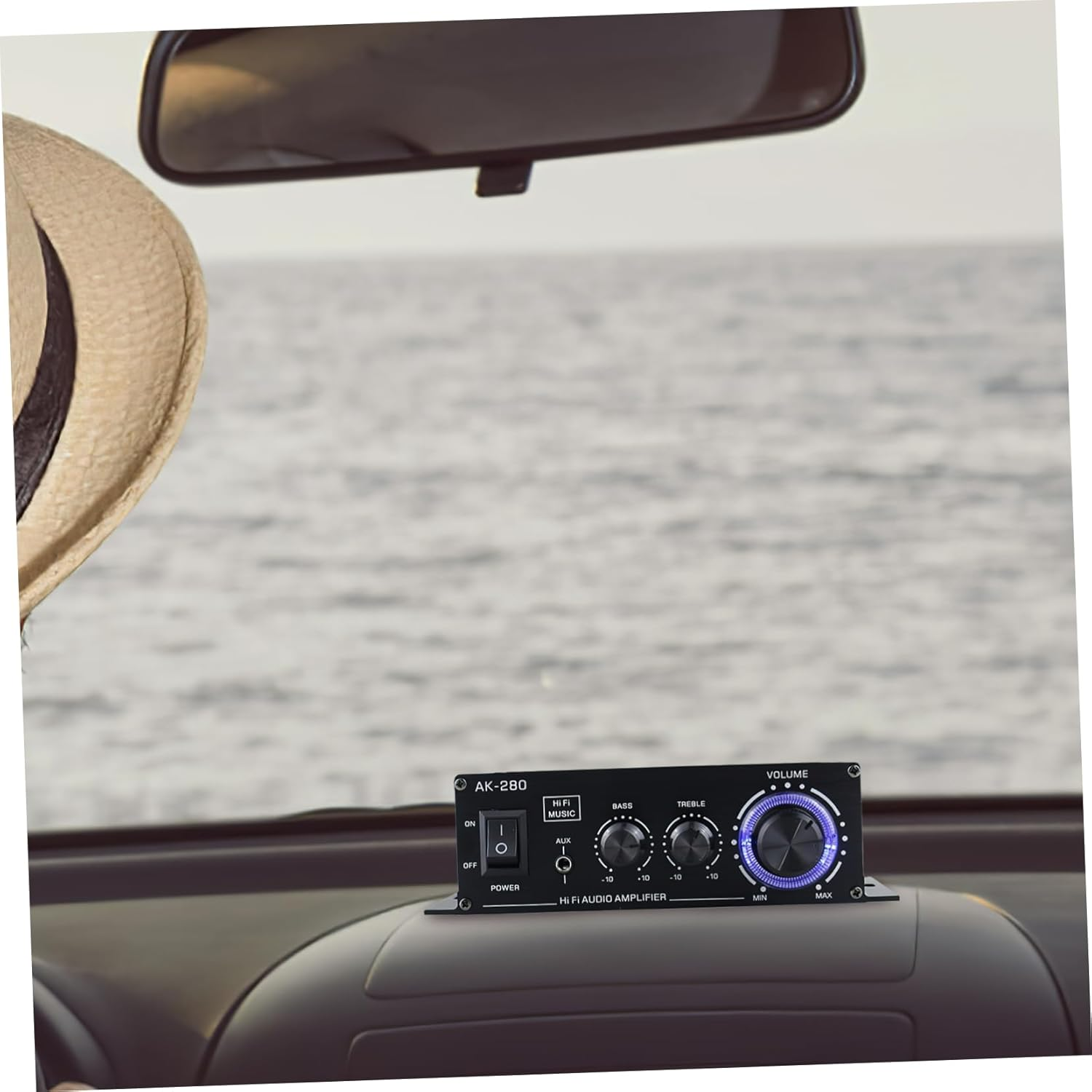 Mobestech 12V Portable Mini Audio Amplifier for Car Motorcycle Home and Computer Power Supply Compatibility Voice Amplification Compact Design image number 2