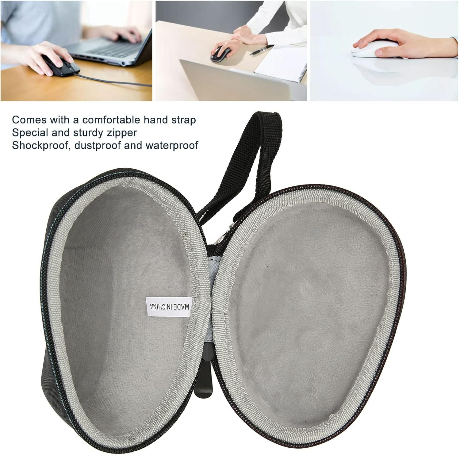 Case for Logitech Lift Vertical Ergonomic Mouse, EVA Hard Shell Travel Case, Portable Mouse Carrying Case Storage Box for Logitech Lift Vertical Ergonomic Mouse, Black Bag Only image number 1