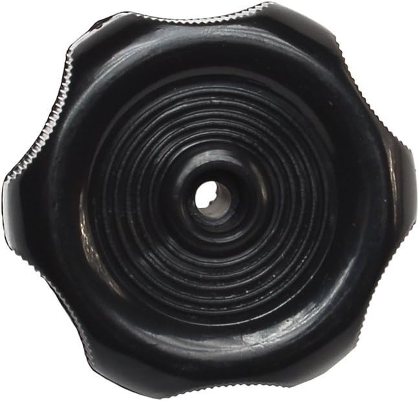 RV Designer H711, Plastic Window Knob, 2-1/4 Inch Diameter, 1/2 Inch Shaft, Black, Interior Hardware
