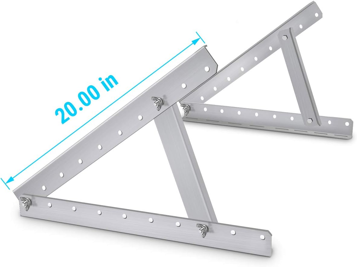 Newpowa Adjustable Solar Panel Tilt Mount Bracket Kit 20Inch Width image number 3
