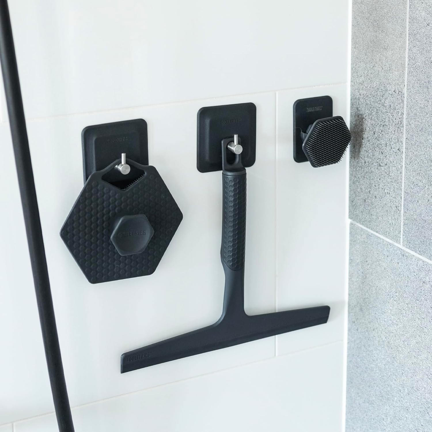 TOOLETRIES the Squeegee & Hook - All Purpose Shower Squeegee for Glass Doors, Silicone Grip, Bathroom Cleaner Tool Household Window Mirror Squeegee, Bathroom Accessories & Cleaning Supplies - 10 Inch image number 5