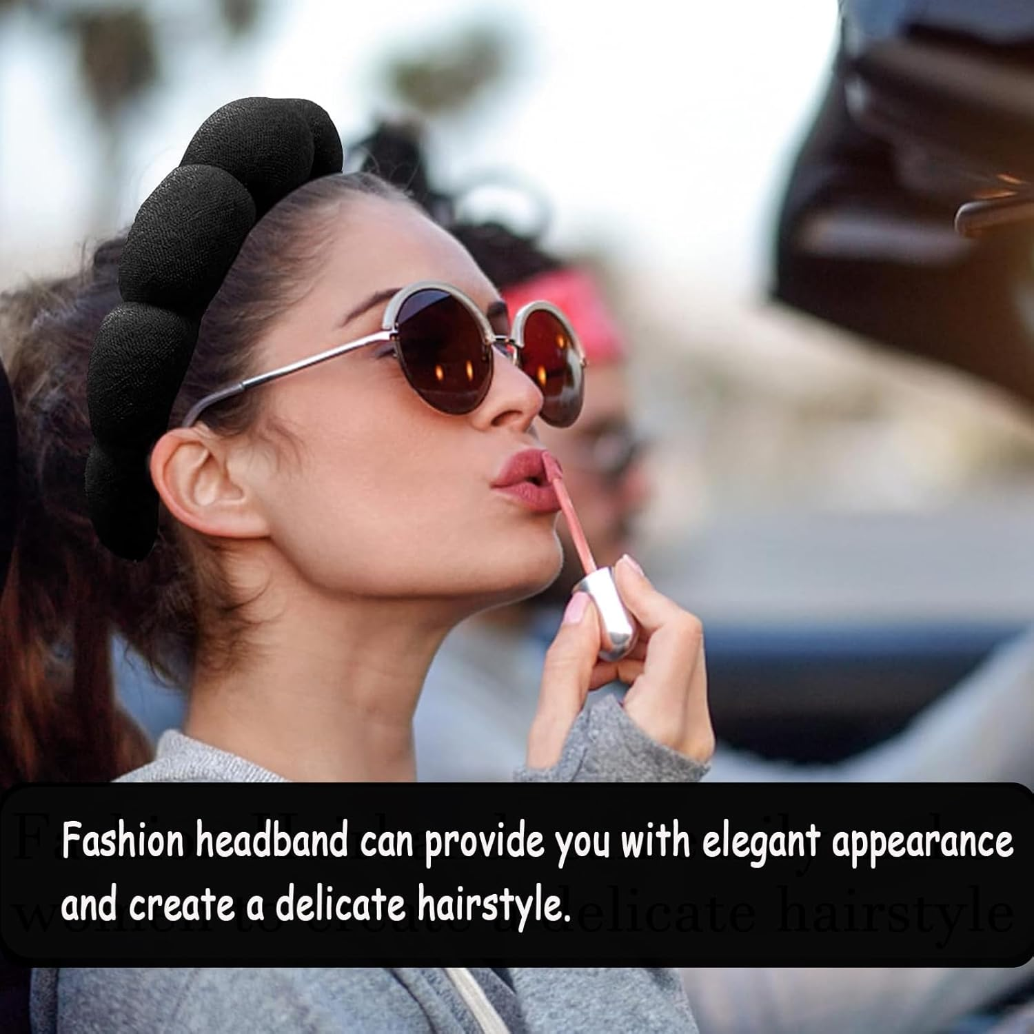 3Pcs Black Spa Makeup Headband and Wristband Set for Washing Face, Soft Towel Skincare Headband Face Wash Wristband Facial Wrist Towel Washbands for Women Girls image number 3