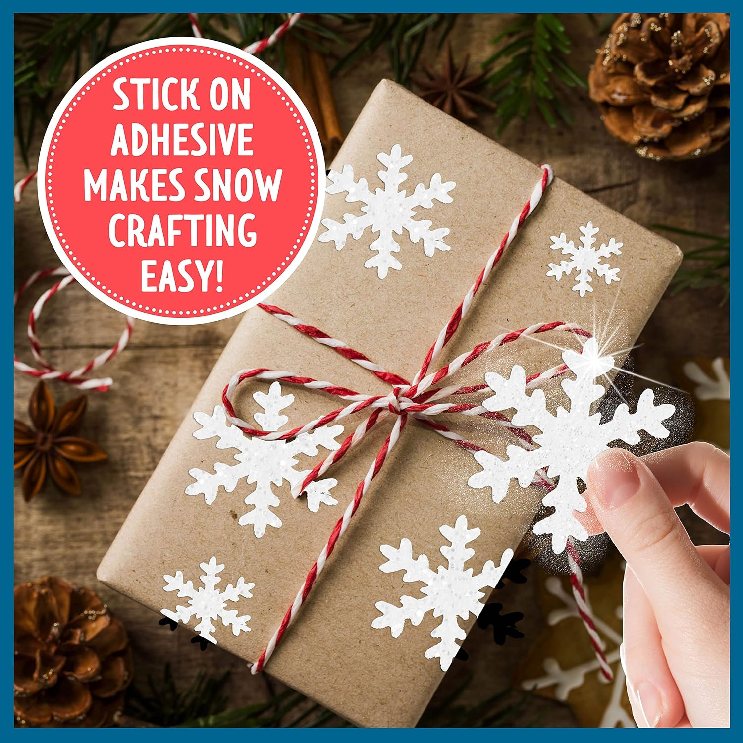 Creative Kids Snow Paper Starter Pack - 3 Sheets Craft Paper for Kids - Magic Paper Turns to Snow - Just Add Water - Christmas Kids Crafts Project image number 4