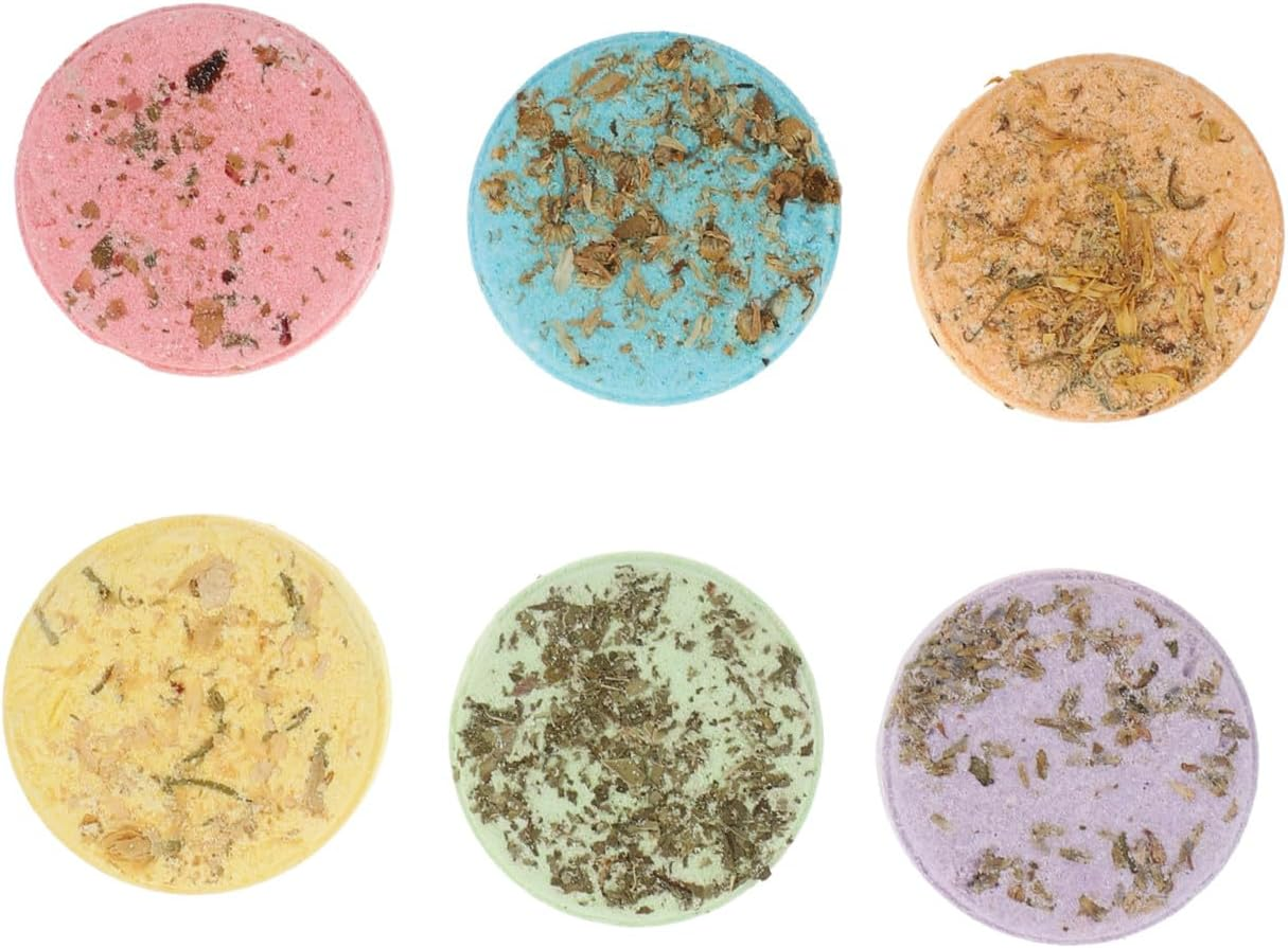 ULTECHNOVO 6Pcs Aroma Bath Pieces Shower Accessory Aromatherapy Steam Flakes for Bathroom Decoration Home Spa Using image number 3