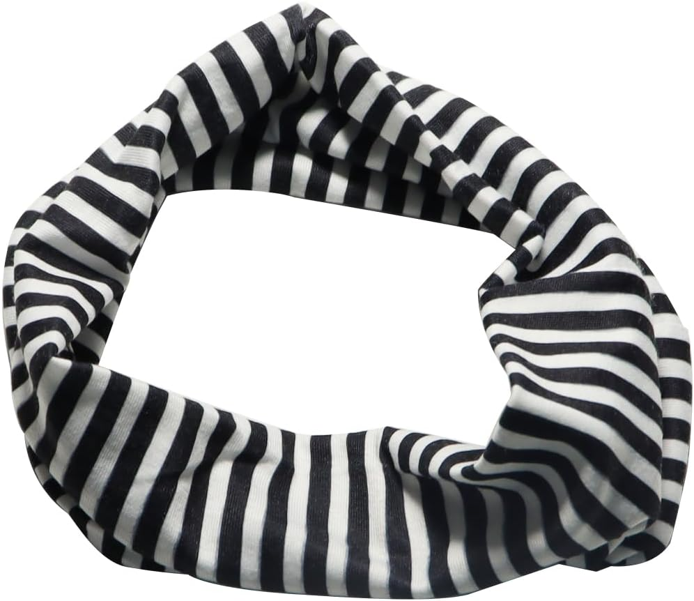 Enwye Headbands for Women, Non-Slip Wide Headbands, Breathable, Sweat-Wicking Hair Bands (Pack of 3, Striped Headband)