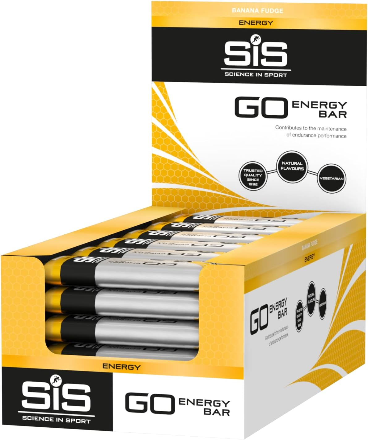 Science in Sport GO Energy Bar, High Carb, Fruit Infused Energy Bar, Banana Fudge Flavour (30 Packs) image number 1