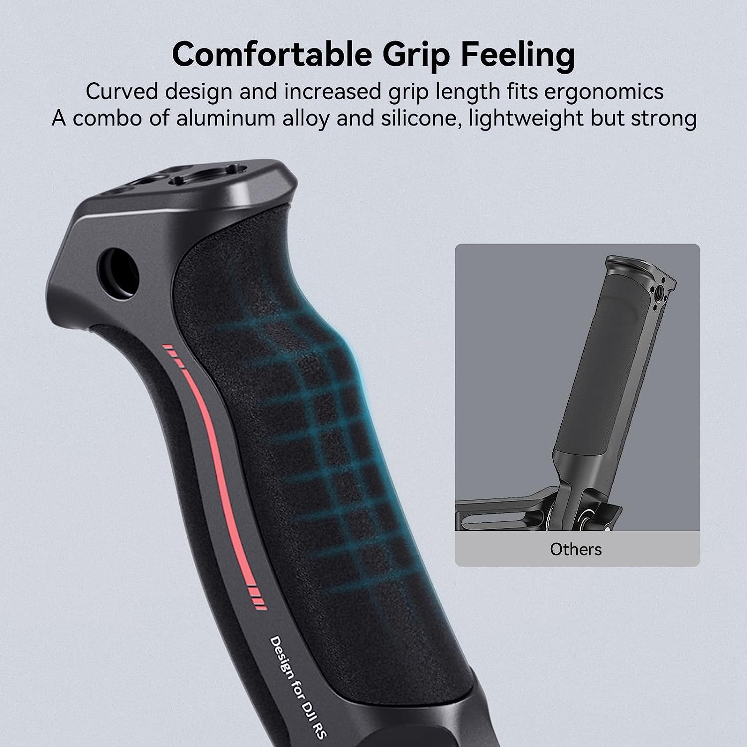 SMALLRIG Adjustable Sling Handgrip Gimbal Sling Handle for DJI RS 3 Mini/Rs 3 / RS 3 Pro/Rs 2 / RSC 2 Stabilizer, 13.2Lb / 6Kg Load, Ergonomic Grip for Low Angle Shots, Upgraded Version - 3028C image number 4