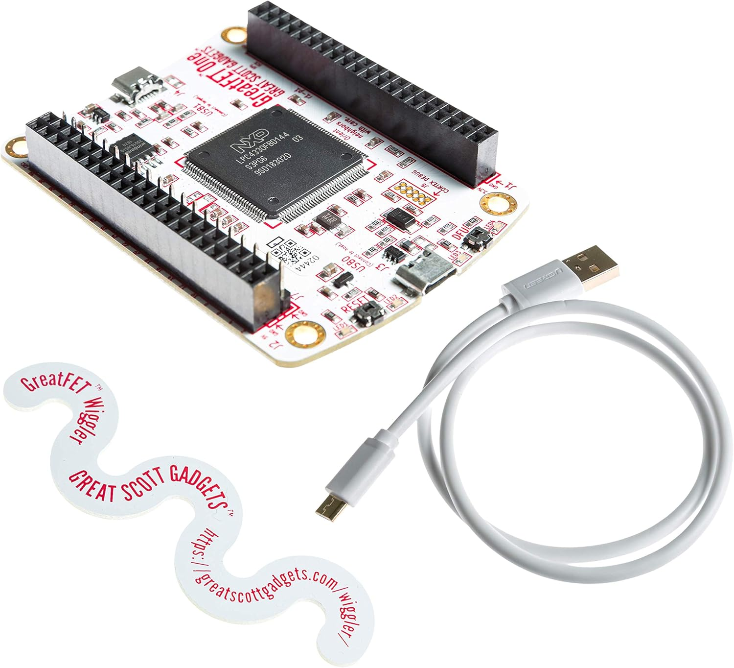 Great Scott Gadgets Greatfet One Bundle - Hi-Speed USB Peripheral, Logic Analyzer, Debugger and Development Board. Open Hardware. Includes Greatfet One, Wiggler, Cable & 120 Prototyping Wires image number 6