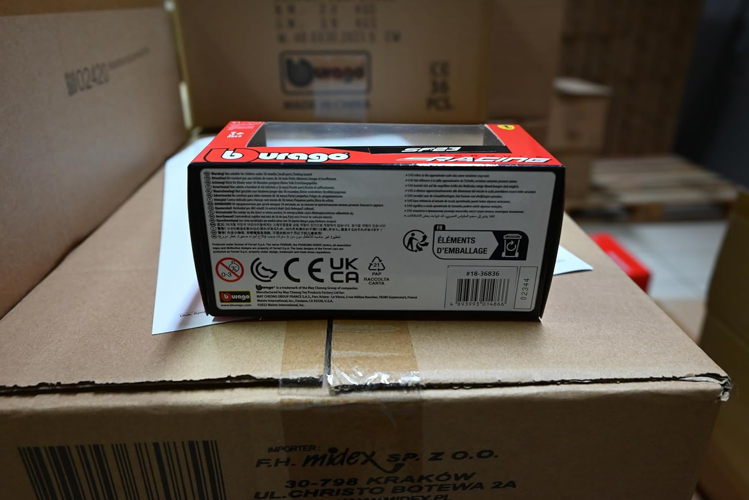 Bolid F1 Ferrari SF-23 Carlos Sainz 1:43 Model BBURAGO 36836 image number 3