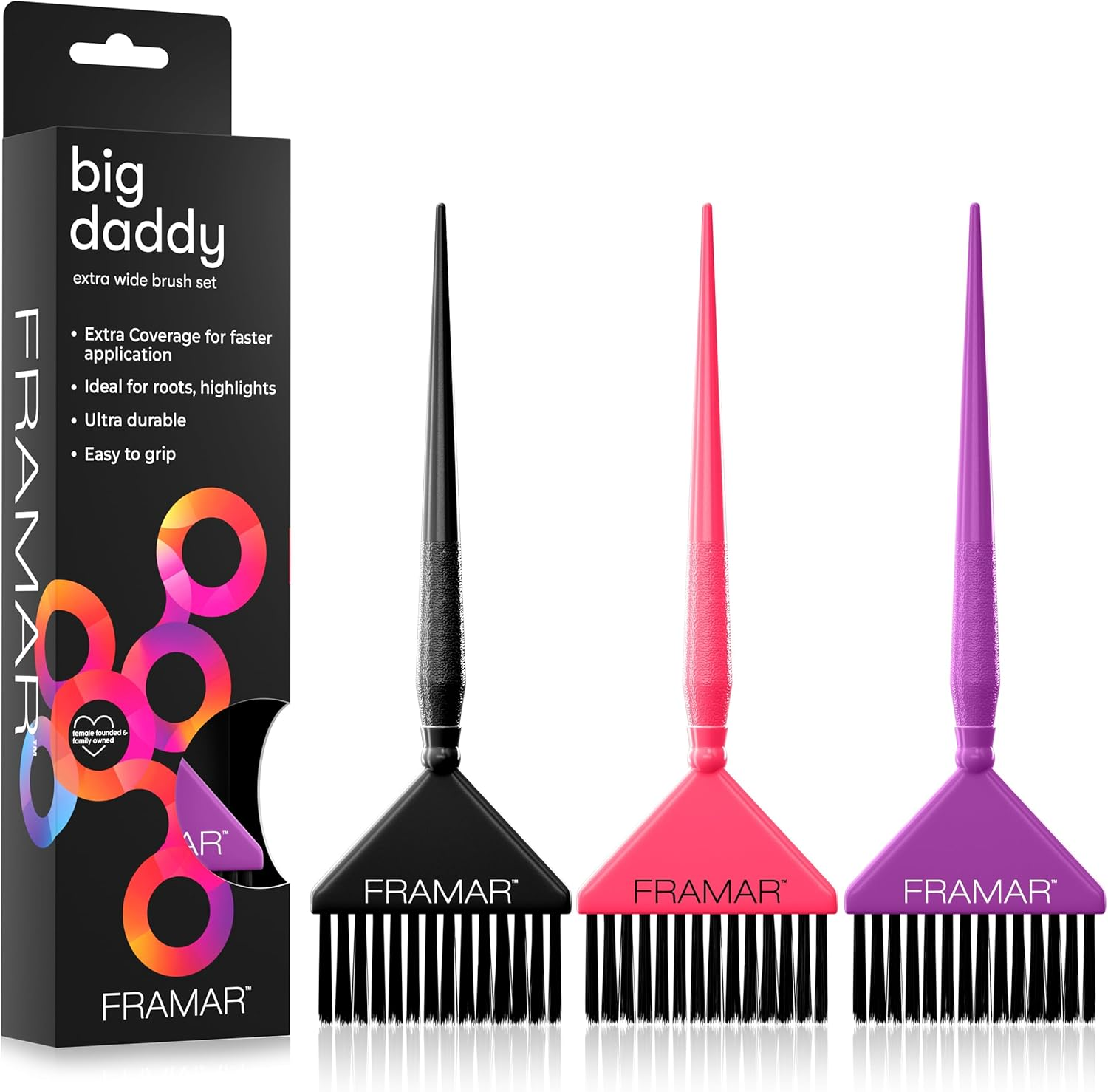 Framar Big Daddy Paint Brush Set (Pack of 3) image number 1