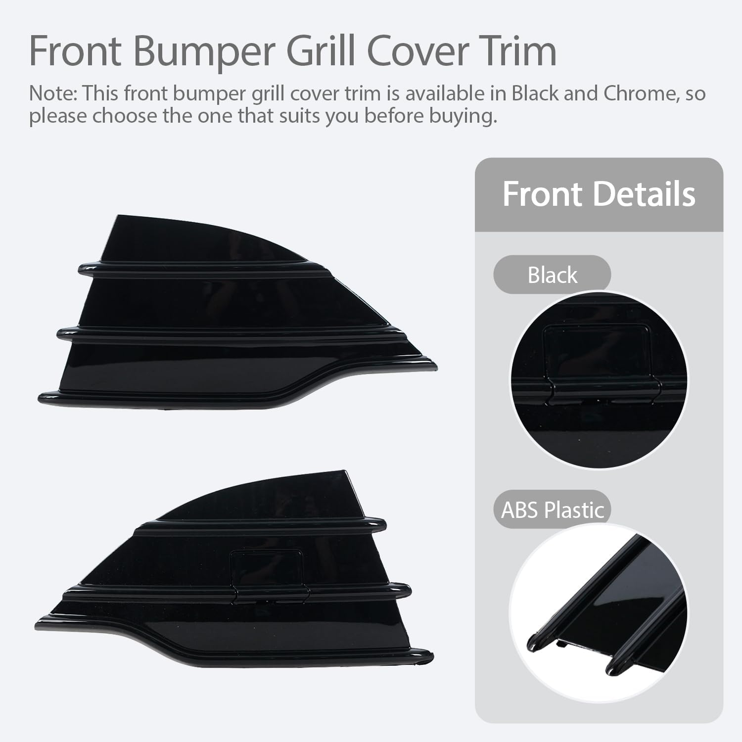 JESYMBX Front Bumper Lower Grill Cover Trim for Ford Kuga Escape 2013-2016 Tow Hook DV45-17K947-B Left image number 2