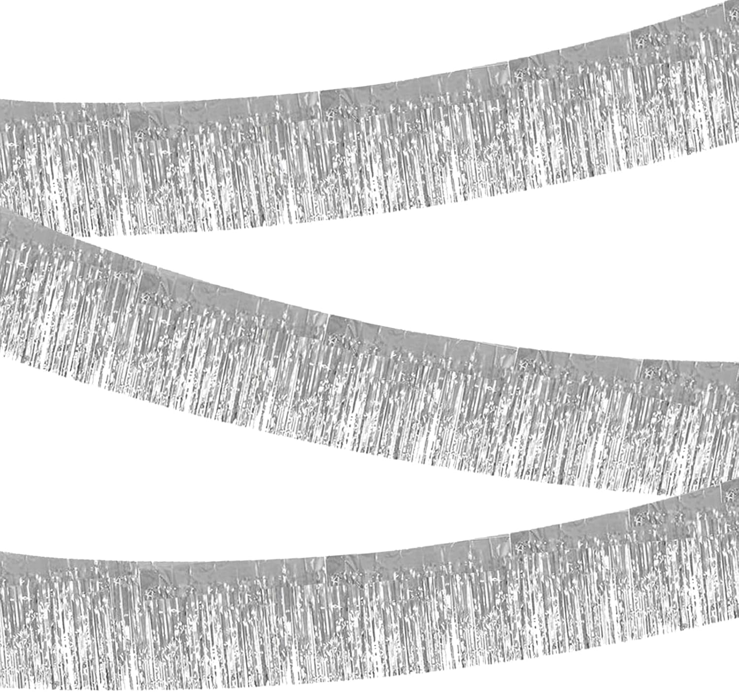 3 Packs Metallic Foil Fringe Garland, Parade Floats Wall Hanging Tinsel Fringe Banners for Wedding Birthday Party Holiday Photographic Wall Window Decoration, 10 Feet, Rose Gold