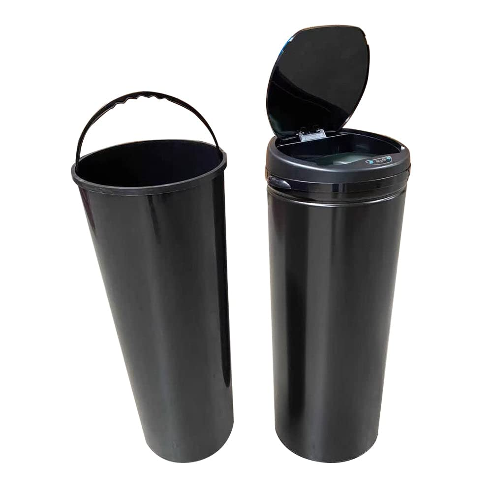 Sensor Bin 50L Black Stainless Steel Rubbish Bin Motion Automatic image number 3