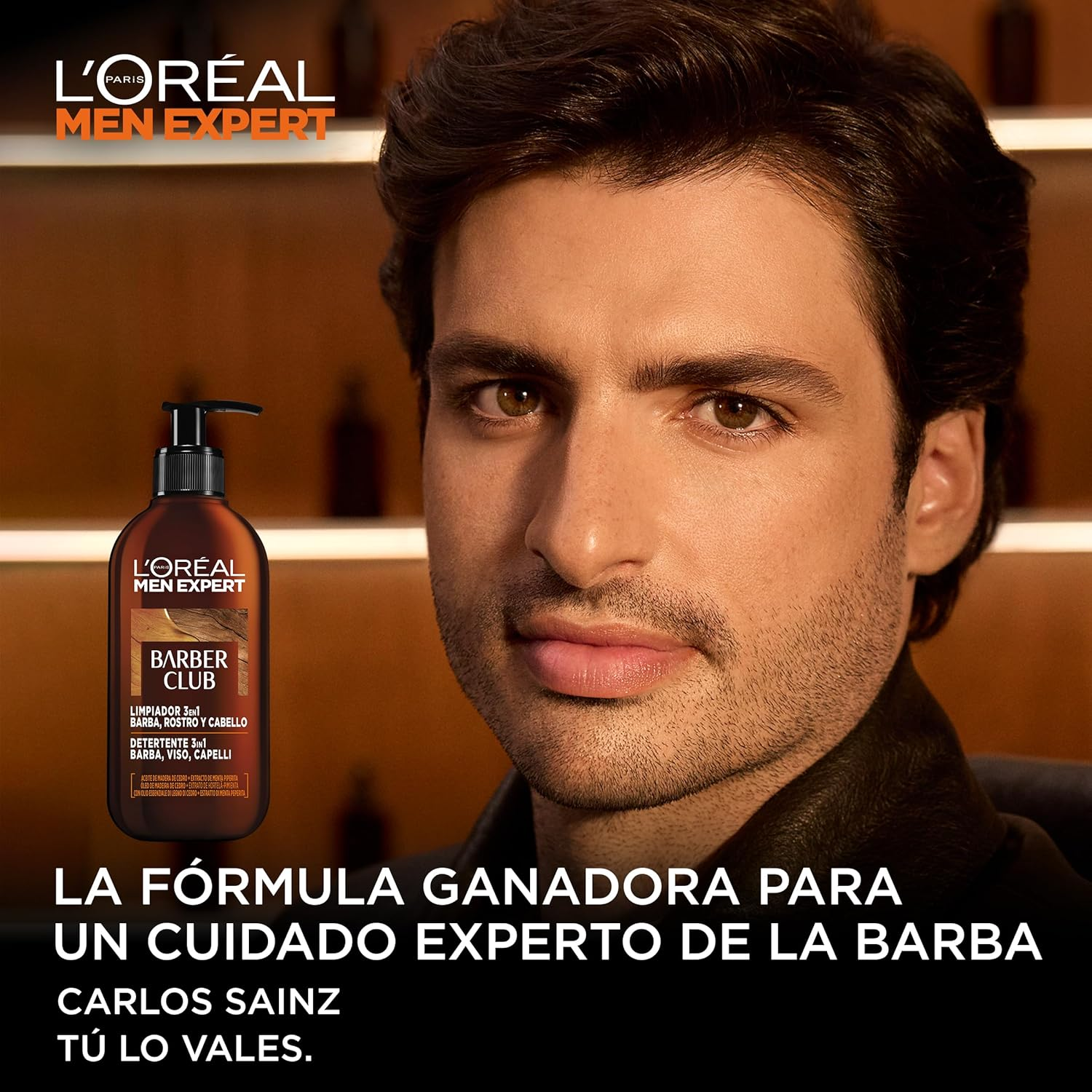 L'Oreal Paris Men Expert Barber Club 3-In-1 Shampoo for Beard, Hair and Face, 400 Ml (2 Units of 200 Ml) image number 4