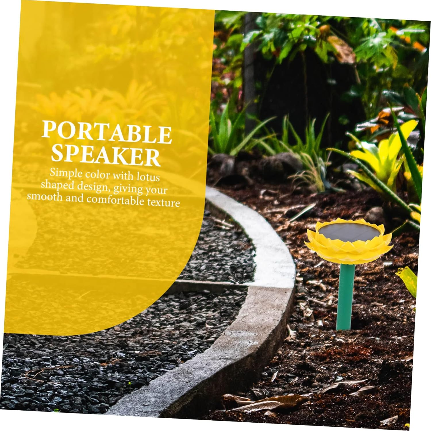 LIFKICH Solar Powered Lotus Speaker Outdoor Portable Speaker Buddha Songs for Garden Patio image number 3