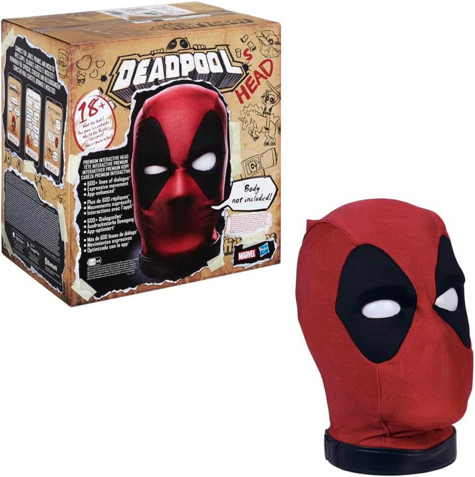 Marvel Legends Deadpool&rsquo;S Head Premium Interactive, Moving, Talking Electronic, App-Enhanced Adult Collectible, with 600+ SFX and Phrases image number 5